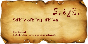 Sárkány Éva névjegykártya