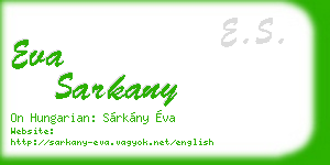 eva sarkany business card