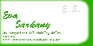 eva sarkany business card